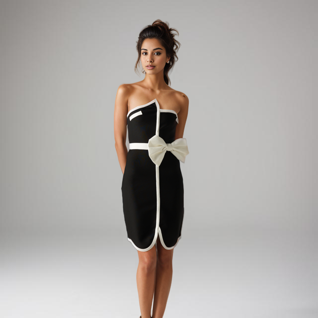 Black bow dress