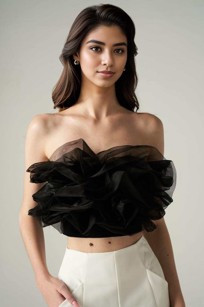 Frill crop top
