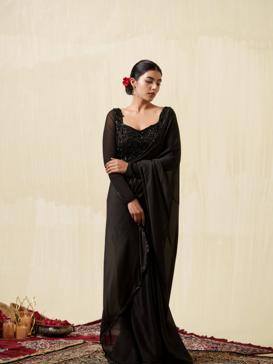 Anamika black saree