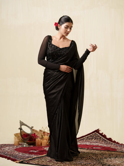 Anamika black saree