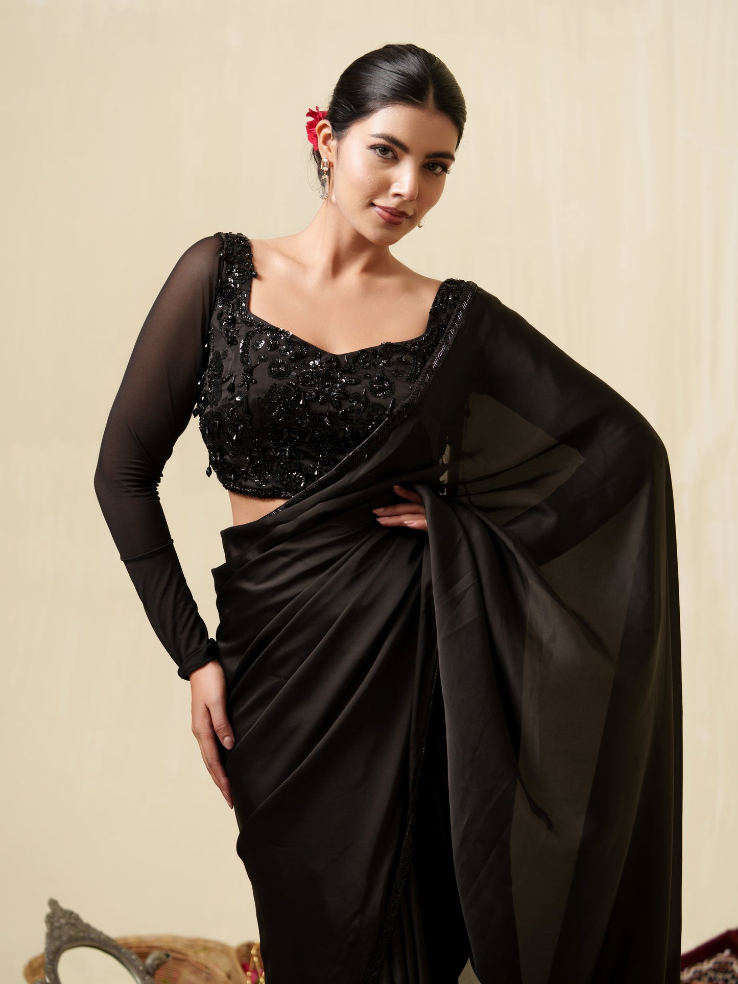 Anamika black saree