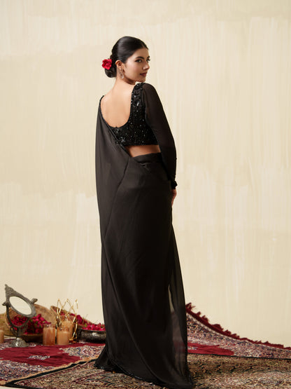 Anamika black saree