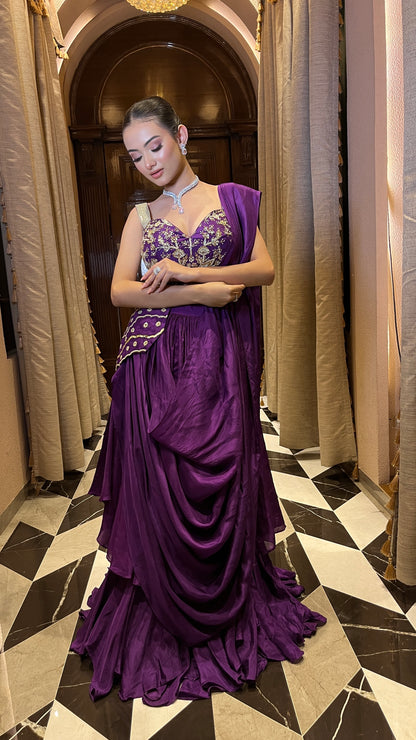 vamika purple saree