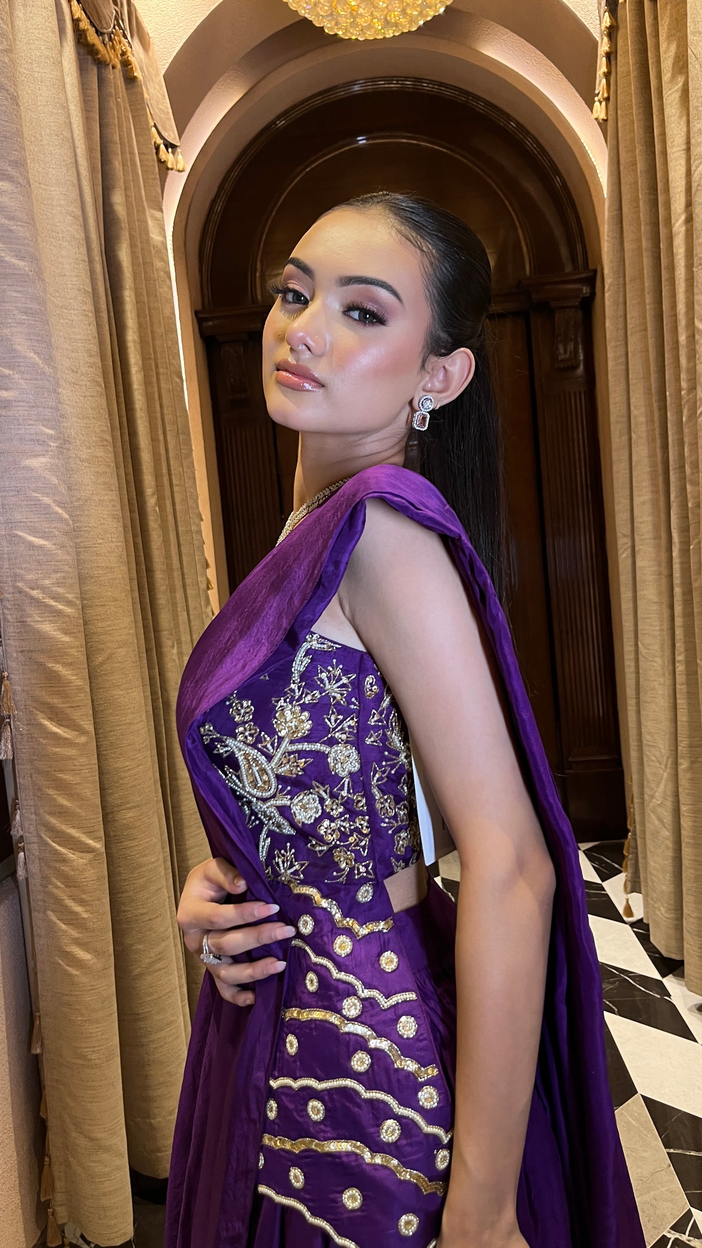 vamika purple saree