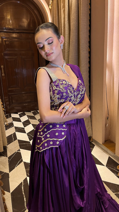 vamika purple saree