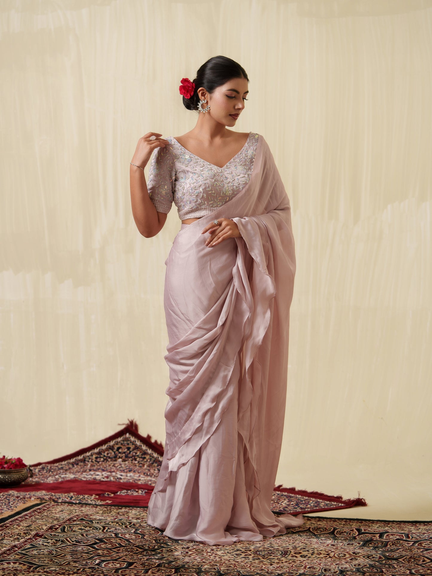 Karishma frill saree